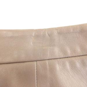 ラルフローレン RALPH LAUREN ブラックレーベル レザー ひざ丈 タイトスカート ジップアップスカート 茶 ブラウン 2 約S IBO79 0914 レディース