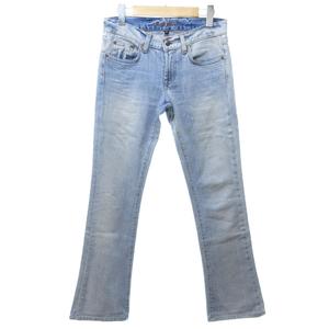 ラルフローレン RALPH LAUREN 美品 デニム ジーンズ ジーパン ビジュー ポニー USED加工 インディゴブルー 27 0929 レディース