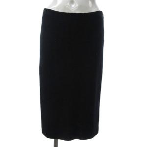 ラルフローレン RALPH LAUREN タイトスカート ゴムスカート ひざ丈 Iライン リネン混 黒 ブラック S 0929 レディース