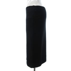 ラルフローレン RALPH LAUREN タイトスカート ゴムスカート ひざ丈 Iライン リネン混 黒 ブラック S 0929 レディース
