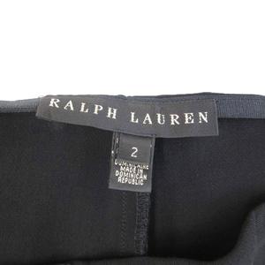 ラルフローレン RALPH LAUREN パンツ スラックス イージーパンツ センタープレス ウール 黒 ブラック 2 約S 0929 レディース
