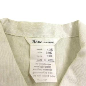 ルネ Rene Boutique シアーブラウス シャツ 長袖 リボン コットン