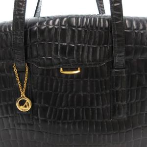 銀座かねまつ GINZA Kanematsu ショルダーバッグ クロコ型押し レザー