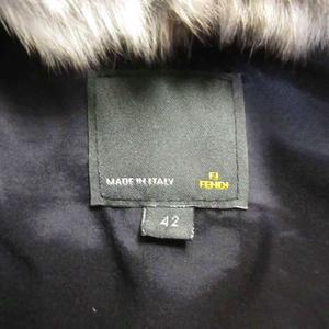 フェンディ FENDI チンチラファー ウール ワンピース ロング 毛皮 黒  