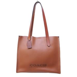未使用品 コーチ COACH リレー トート 34 ショルダーバッグ ロゴ レザー スクエア 茶 ブラウン CH757 0405  レディース