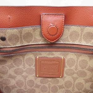 未使用品 コーチ COACH リレー トート 34 ショルダーバッグ ロゴ レザー スクエア 茶 ブラウン CH757 0405  レディース