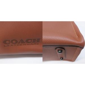 未使用品 コーチ COACH リレー トート 34 ショルダーバッグ ロゴ レザー スクエア 茶 ブラウン CH757 0405  レディース