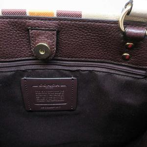 未使用品 コーチ COACH デンプシー トートバッグ ショルダー シグネチャー ロゴ 切替 レザー スクエア マルチカラー ベージュ 系 1917 0405 レディース