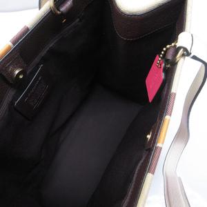 未使用品 コーチ COACH デンプシー トートバッグ ショルダー シグネチャー ロゴ 切替 レザー スクエア マルチカラー ベージュ 系 1917 0405 レディース