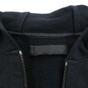 プラダ PRADA クロップドパーカー フーディー ジップアップ ナイロン切替 S 黒 紺 ブラック ネイビー 系 ☆AA★ 0412 レディース