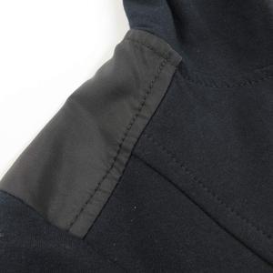 プラダ PRADA クロップドパーカー フーディー ジップアップ ナイロン切替 S 黒 紺 ブラック ネイビー 系 ☆AA★ 0412 レディース