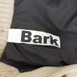 バーク Bark 美品 ニットダッフルコート カウチンセーター 極厚 フード ローゲージ ウール トグルボタン ミドル丈 ベージュ /HW メンズ