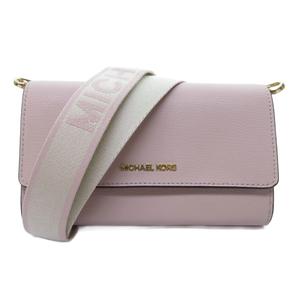 未使用品 マイケルコース MICHAEL KORS ウォレットショルダーバッグ ロゴショルダーストラップ レザー ピンク /HW レディース