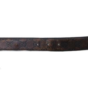 グッチ GUCCI ベルト GG 茶 ブラウン バックル レザー メンズ