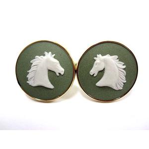 ウェッジウッド WEDGWOOD ジャスパー ネクタイピン カフス セット 馬 