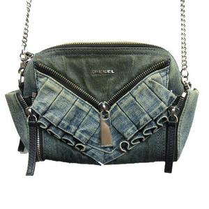 ディーゼル DIESEL ユーズド加工 デニム チェーン ショルダー