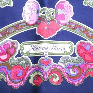 美品 80's エルメス vintage HERMES カレ90 大判 スカーフ “Anemones