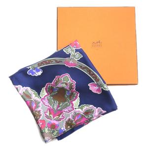 美品 80's エルメス vintage HERMES カレ90 大判 スカーフ “Anemones