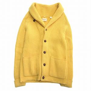 リーバイス Levi's ウール ニット ショールカラー ジャケット カーディガン カットソー サイズ1 黄 イエロー メンズ♪6 メンズ
