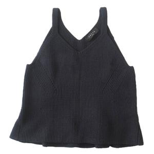 サクラ SACRA ニット キャミソール ノースリーブ カットソー 無地 119133012 サイズ38 紺 ネイビー レディース ♪6