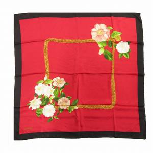 シャネル CHANEL カメリア シルク 大判 スカーフ ココマーク 花