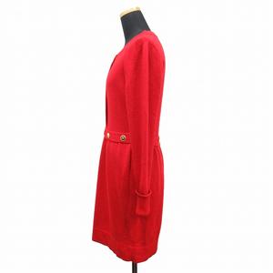 美品 シャネル vintage CHANEL クアトロクローバー 金ボタン カシミヤ 