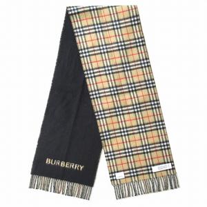 専用☆バーバリー カシミヤ リバーシブル ロング マフラー BURBERRY 