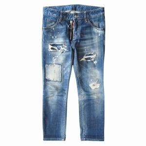 17SS ディースクエアード DSQUARED2 デニム スリム パンツ ダメージ 