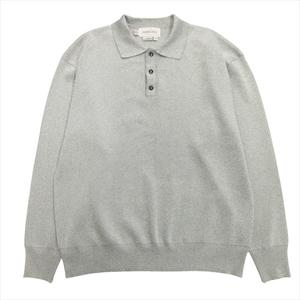 21aw ザンダーゾウ Xander Zhou メタリック ロング ポロシャツ ニット 