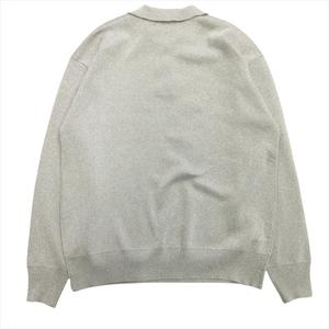 21aw ザンダーゾウ Xander Zhou メタリック ロング ポロシャツ ニット 