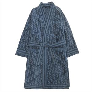 21aw ディオールオム Dior HOMME オブリーク パイル ガウン コート 