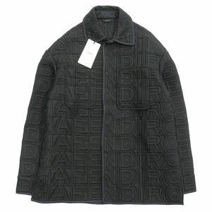 未使用品 22aw フェンディ × マークジェイコブス FENDI × MARC JACOBS ロゴ キルティング ジャケット ブルゾン FENDI ROMA 総柄 コラボ 44 黒 ブラック メンズ ▽12