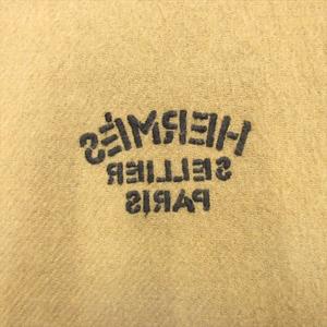 美品 24AW エルメス HERMES ダブルフェイス ストール 大判 ショール マフラー カシミヤ100% リバーシブル ロゴ 刺繍 70×175 cm 黒 ブラック ベージュ メンズ レディース 