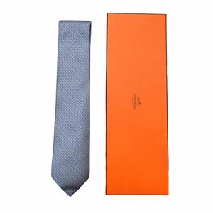 美品 エルメス HERMES Hロゴ ジャガード ネクタイ シルク 659118T スーツ フォーマル パーティ シャイニーブルー 青 緑 ピンク メンズ ▽２ 