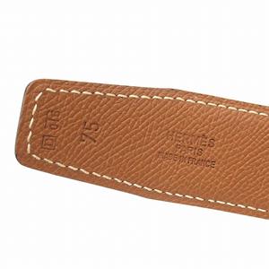 未使用品 エルメス vintage HERMES Hバックル リバーシブル ベルト ボックスカーフ トゴ レザー コンスタンス ゴールド金具 デッドストック オールド ヴィンテージ ビンテージ アーカイブ □D刻印 2000年製 サイズ75cm 黒 ブラック 茶 ブラウ メンズ ◆２ 