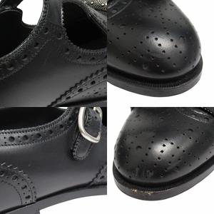 18aw グッチ GUCCI クイアーコア ブローグ モンクストラップ レザー 