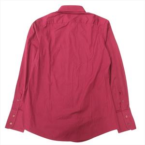 グッチ GUCCI ドゥエボットーニ ドレス シャツ カットソー 無地 フォーマル パーティ 42 ワインレッド系 メンズ◆７ 