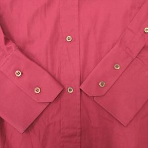 グッチ GUCCI ドゥエボットーニ ドレス シャツ カットソー 無地 フォーマル パーティ 42 ワインレッド系 メンズ◆７ 