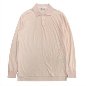 未使用品 22aw ディオール Dior シアー ロング ポロシャツ カットソー 長袖 ロゴ 刺繍 シースルー XS ピンク メンズ◆８ 