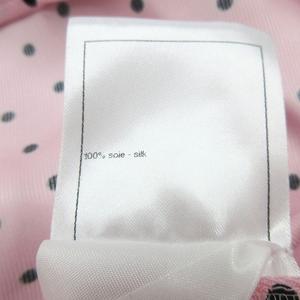 極美品 24SS シャネル CHANEL シルク ツイル ココマーク ロゴ ドット  