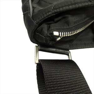 プラダ PRADA トライアングルロゴ キルティング ショルダー バッグ 鞄 ナイロン レザー 三角プレート BT0424 黒 ブラック メンズ レディース★８ 