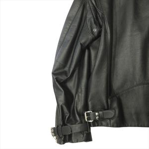 プラダ PRADA トライアングルパッチ ラムレザー ダブル ライダース 