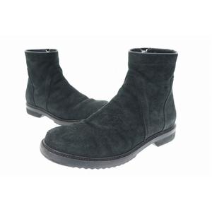 リックオウエンス Rick Owens デストロイ レザー サイドジップ ブーツ RU16F6856 40 黒 ブラック ブランド古着ベクトル 中古 ☆AA★▲■ 240512 メンズ