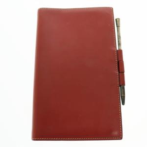 エルメス HERMES 2001 アジェンダ ヴィジョン2 □E刻印 ペン 手帳カバー 赤 レッド ブランド古着ベクトル 中古 ☆AA★●▲ 250312 メンズ