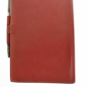エルメス HERMES 2001 アジェンダ ヴィジョン2 □E刻印 ペン 手帳カバー 赤 レッド ブランド古着ベクトル 中古 ☆AA★●▲ 250312 メンズ