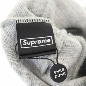 シュプリーム SUPREME × NEW ERA ニューエラ 18AW Box Logo Beanie ボックス ロゴ ビーニー ニット帽 グレー ブランド古着ベクトル 中古☆AA★▲250508 メンズ