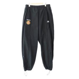シュプリーム SUPREME ×Umbro アンブロ 23AW Cotton Ripstop Track Pant ロゴ 刺繍 コットン リップストップ トラック パンツ ジャージ L 黒 ブラック ブランド古着ベクトル 中古☆AA★250519 メンズ