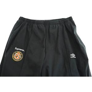 シュプリーム SUPREME ×Umbro アンブロ 23AW Cotton Ripstop Track Pant ロゴ 刺繍 コットン リップストップ トラック パンツ ジャージ L 黒 ブラック ブランド古着ベクトル 中古☆AA★250519 メンズ