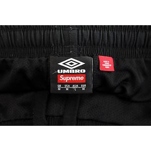 シュプリーム SUPREME ×Umbro アンブロ 23AW Cotton Ripstop Track Pant ロゴ 刺繍 コットン リップストップ トラック パンツ ジャージ L 黒 ブラック ブランド古着ベクトル 中古☆AA★250519 メンズ
