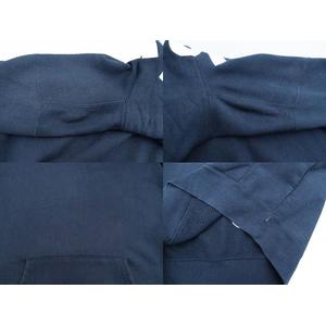 シュプリーム SUPREME 23AW Satin Applique Hooded Sweatshirt サテン アップリケ ロゴ フーデッド スウェット シャツ プルオーバー パーカー M 紺 ネイビー ブランド古着ベクトル 中古☆AA★250518 メンズ